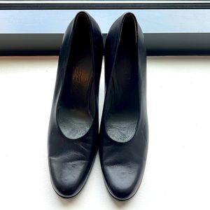 Jil Sander chunky block heel pumps 37.5, US 7